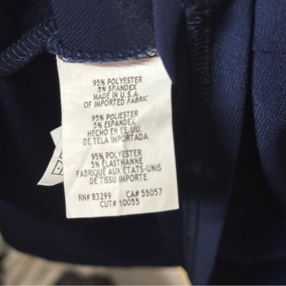 NIK AND NASH Size XL Faux Wrap Navy and Green Tie Dress - Picture 5 of 5